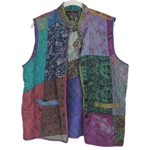Sacred Threads Multicolor Patchwork Vest